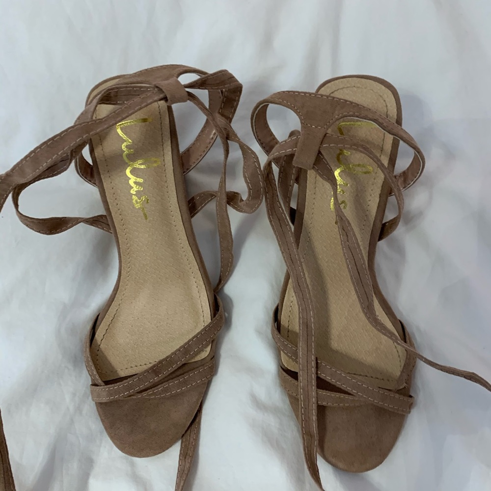 Tie up Wedged/High heeled shoes